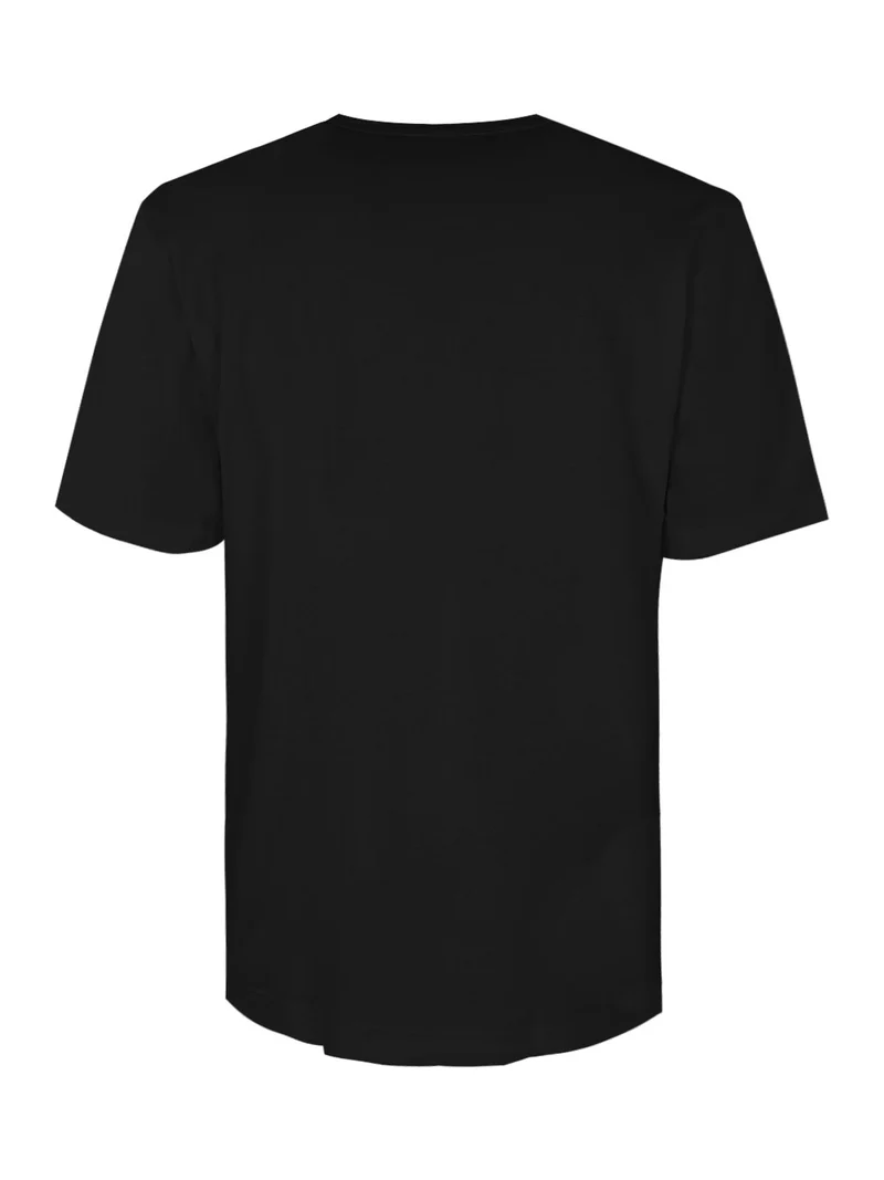 T-shirt intima da uomo in cotone interlock - nero