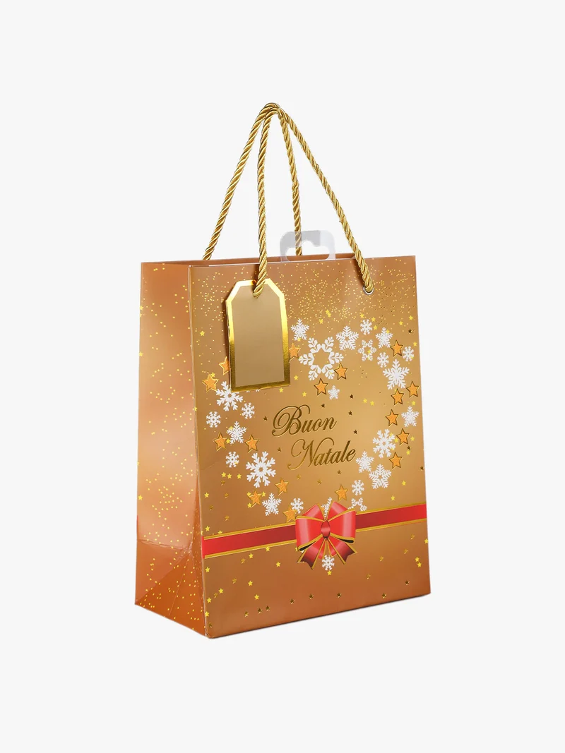 Sacchetto da regalo natalizio - senape