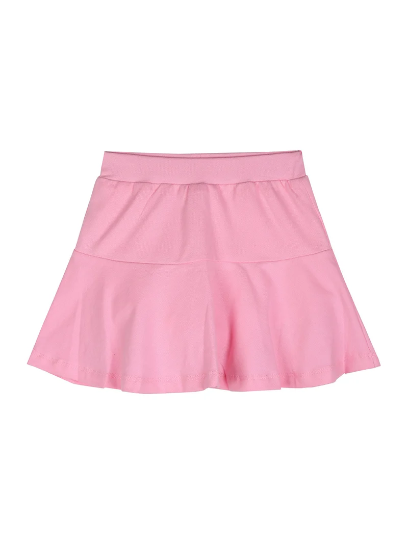 Completo da neonata 2 pezzi con polo a maniche corte e gonna - bianco