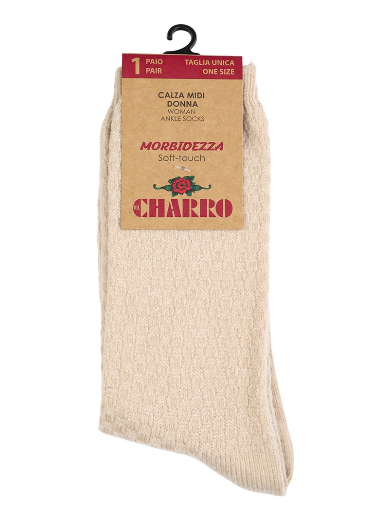 Calze midi da donna morbide - beige
