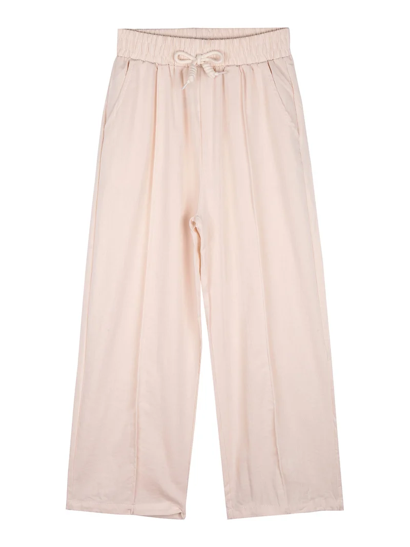 Pantaloni da bambina a gamba larga - beige