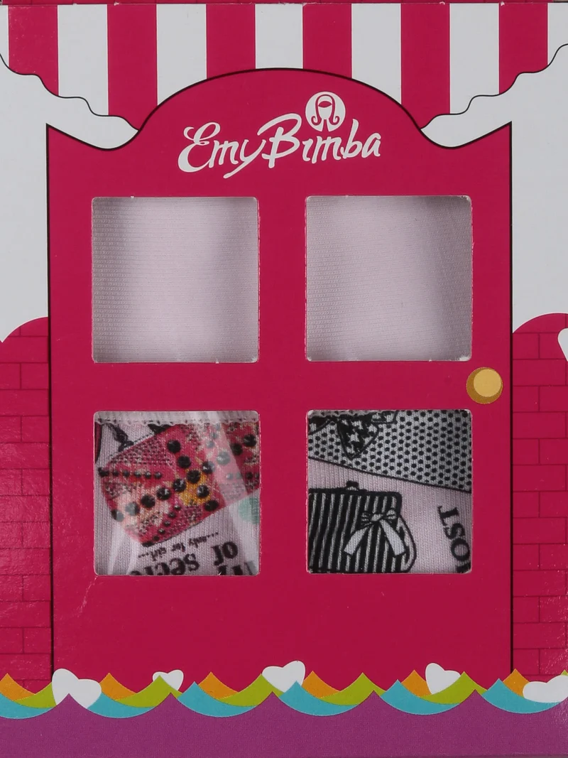 Slip da bambina con stampe - cipria