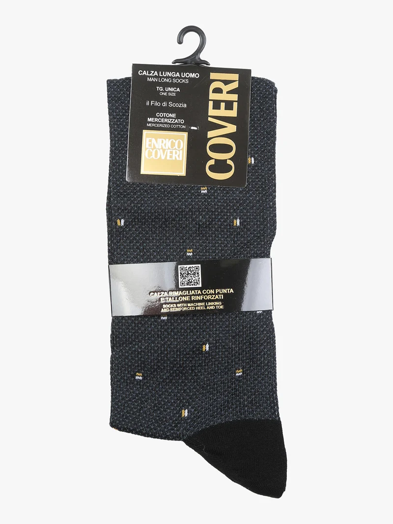 Calze lunghe da uomo in filo di scozia con stampe - verde