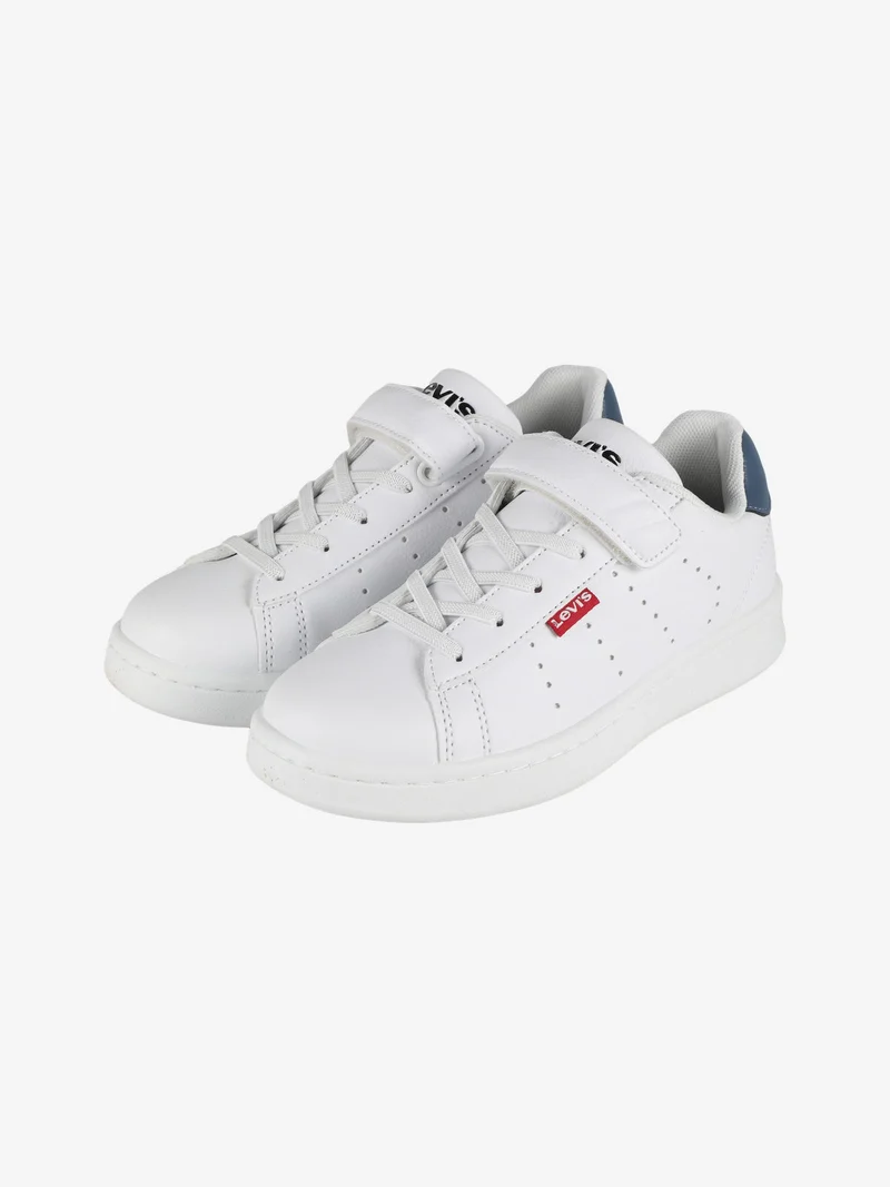Sneakers basse da bambino con strappo - bianco