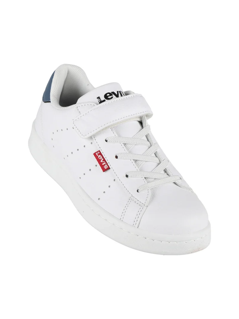 Sneakers basse da bambino con strappo - bianco