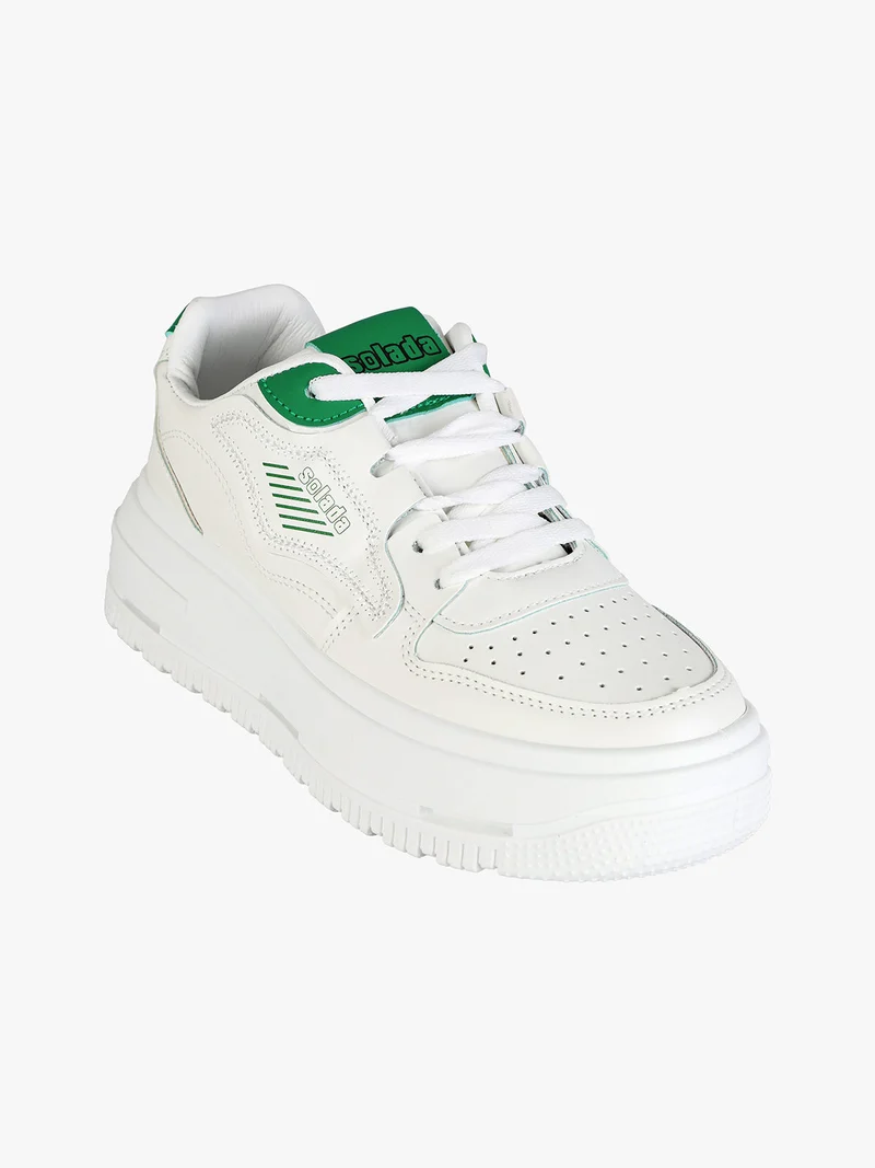 Sneakers donna con platform - verde