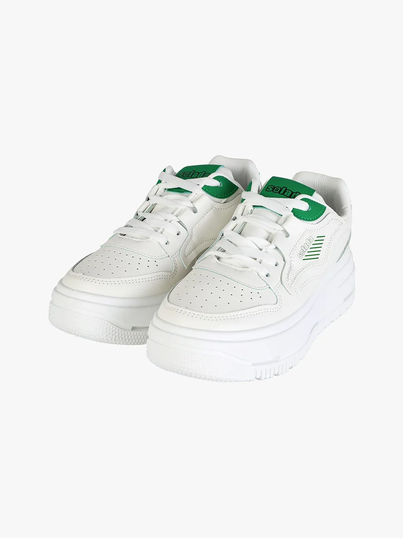 Sneakers donna con platform - verde
