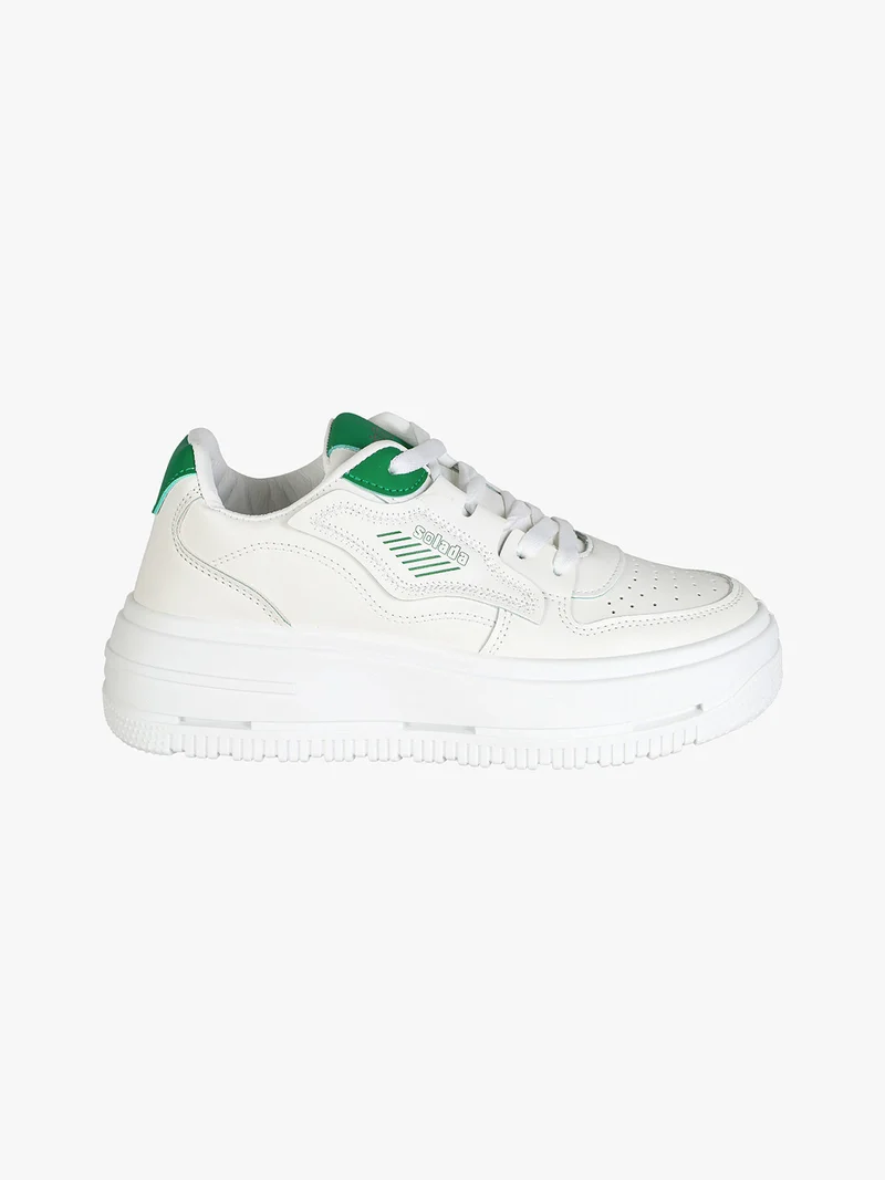 Sneakers donna con platform - verde