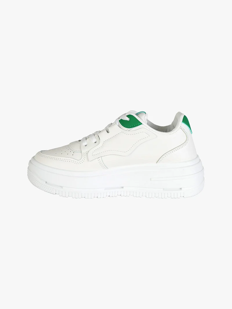 Sneakers donna con platform - verde
