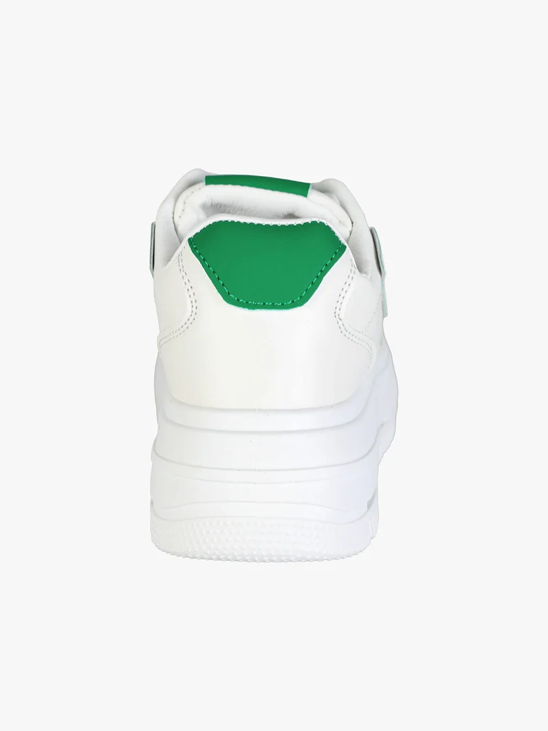 Sneakers donna con platform - verde