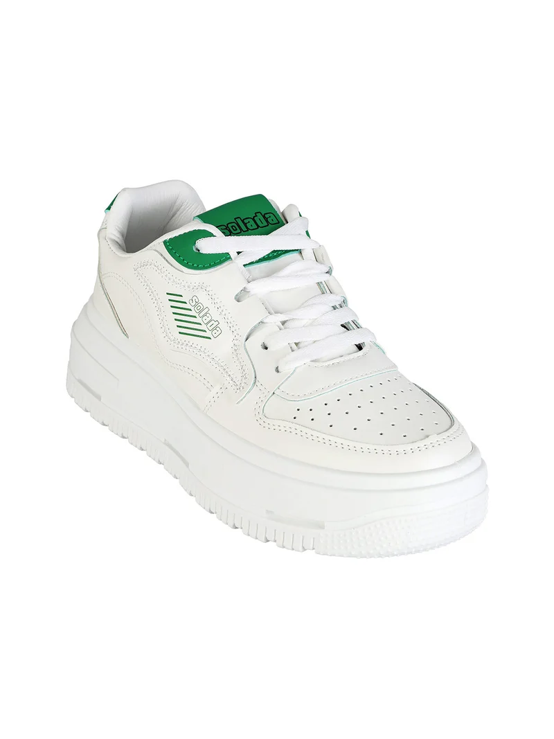 Sneakers donna con platform - verde