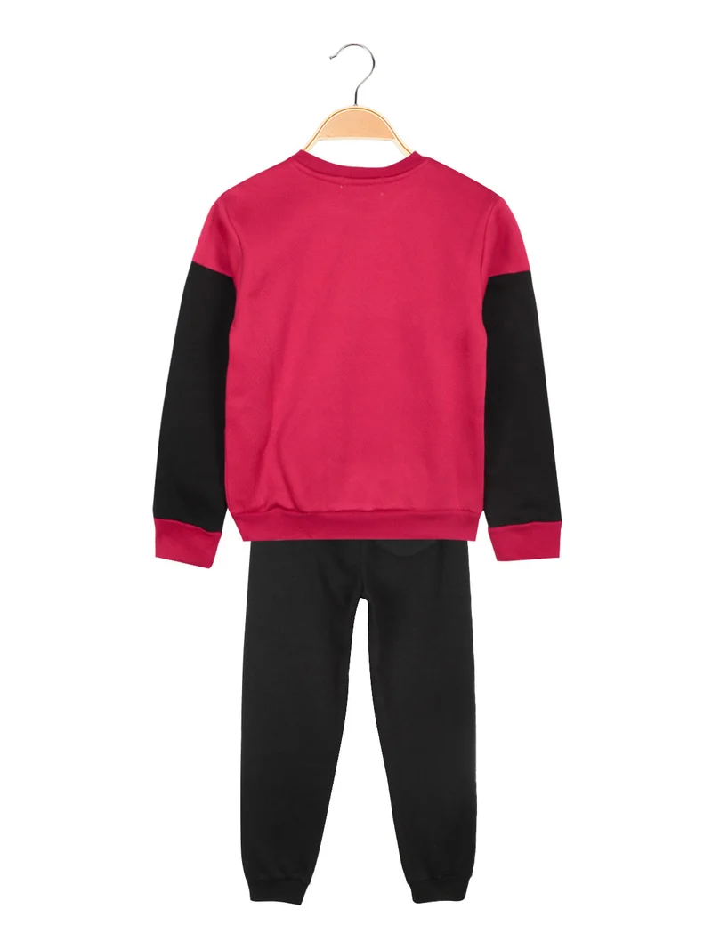 Completo 2 pezzi da bambino felpa e pantalone - rosso
