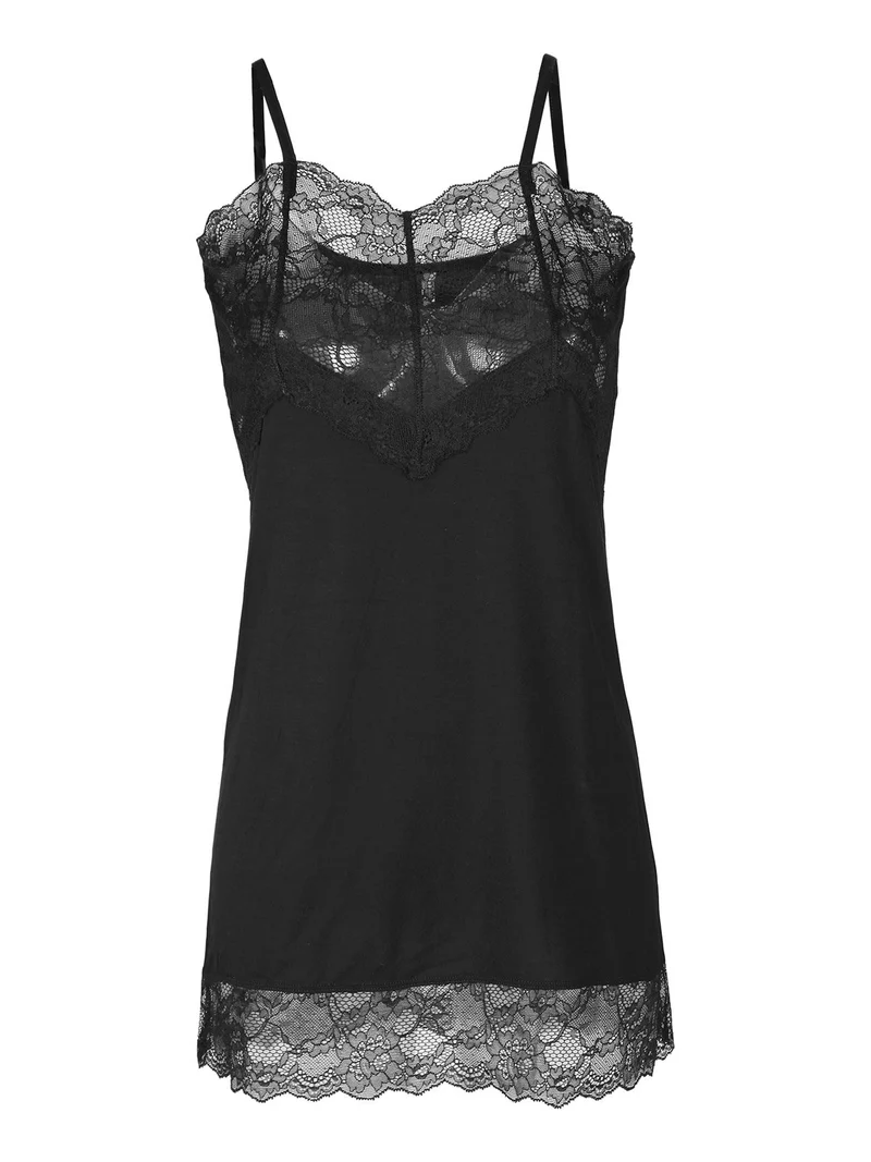 Baby doll in fibra di bambù - nero