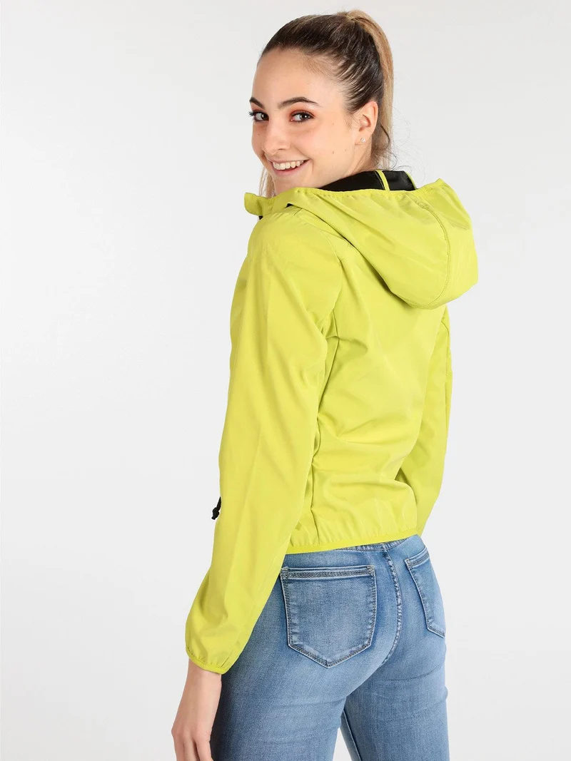 LODPE 215990 giubbino donna con zip e cappuccio - mela