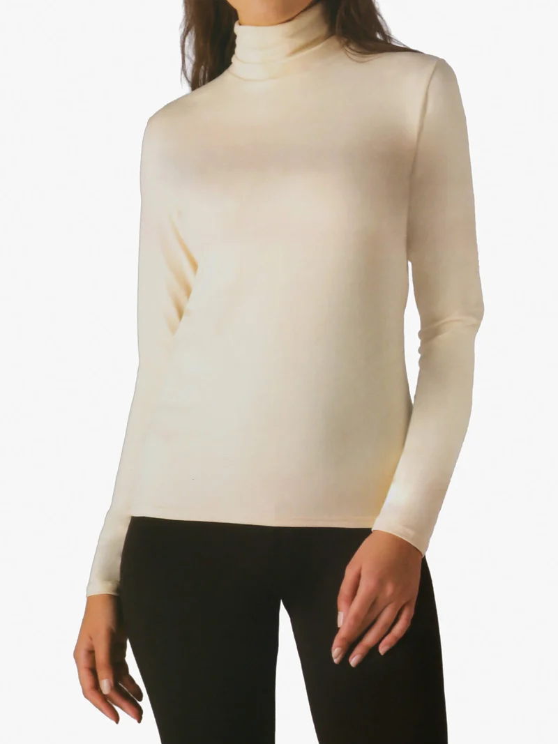 Maglia dolcevita donna termo light - naturale