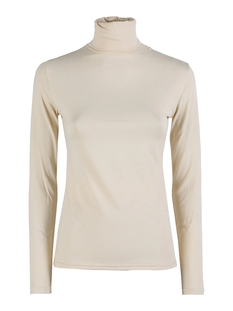 Maglia dolcevita donna termo light - naturale