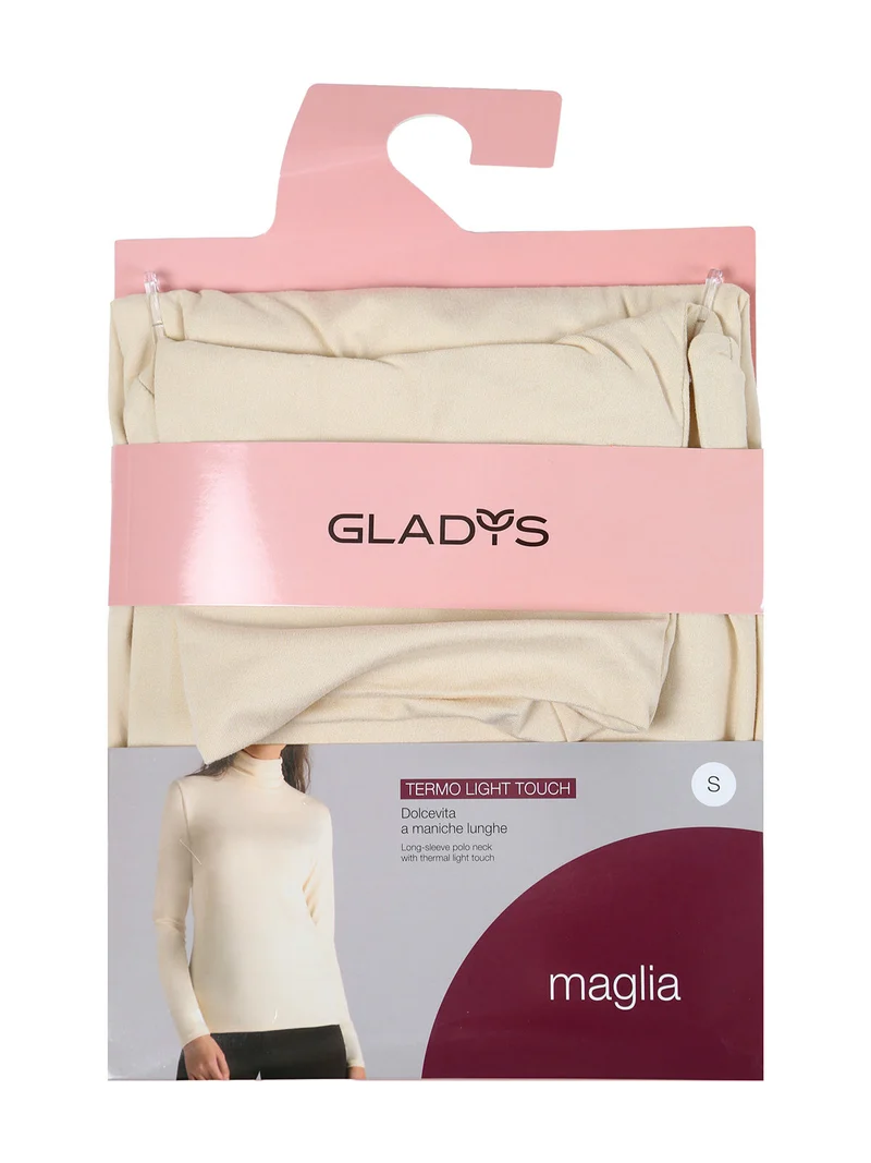 Maglia dolcevita donna termo light - naturale