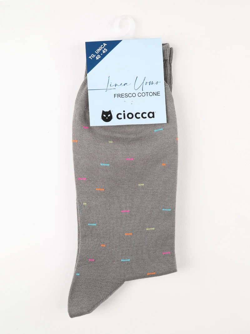 Calze corte da uomo in fresco cotone - grigio