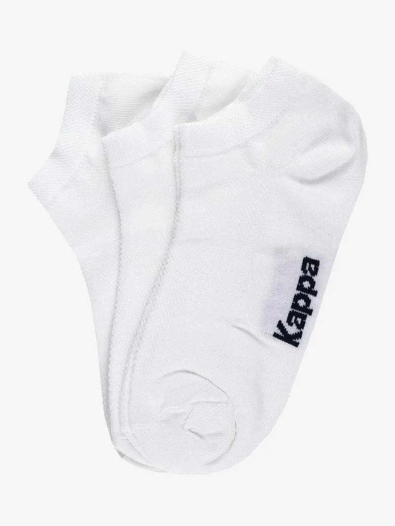 Calze corte in cotone filo di scozia 3 pezzi - bianco