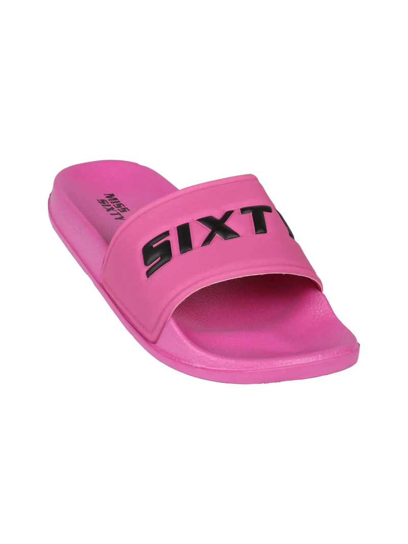 Ciabatte mare da donna in gomma - fucsia