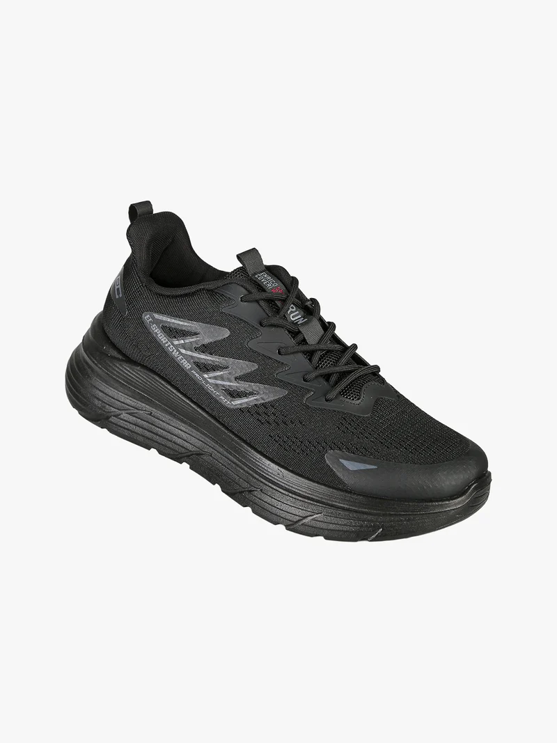 Sneakers da uomo sportive stringate - nero