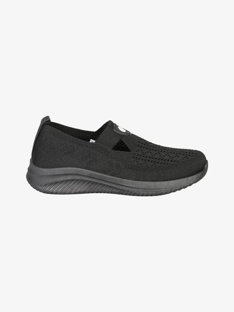 Scarpe slip on da donna con zeppa - nero