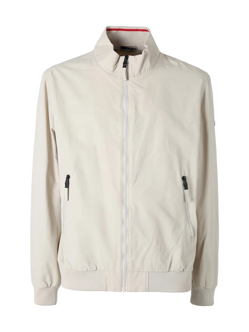 Giacca a vento da uomo con zip - beige