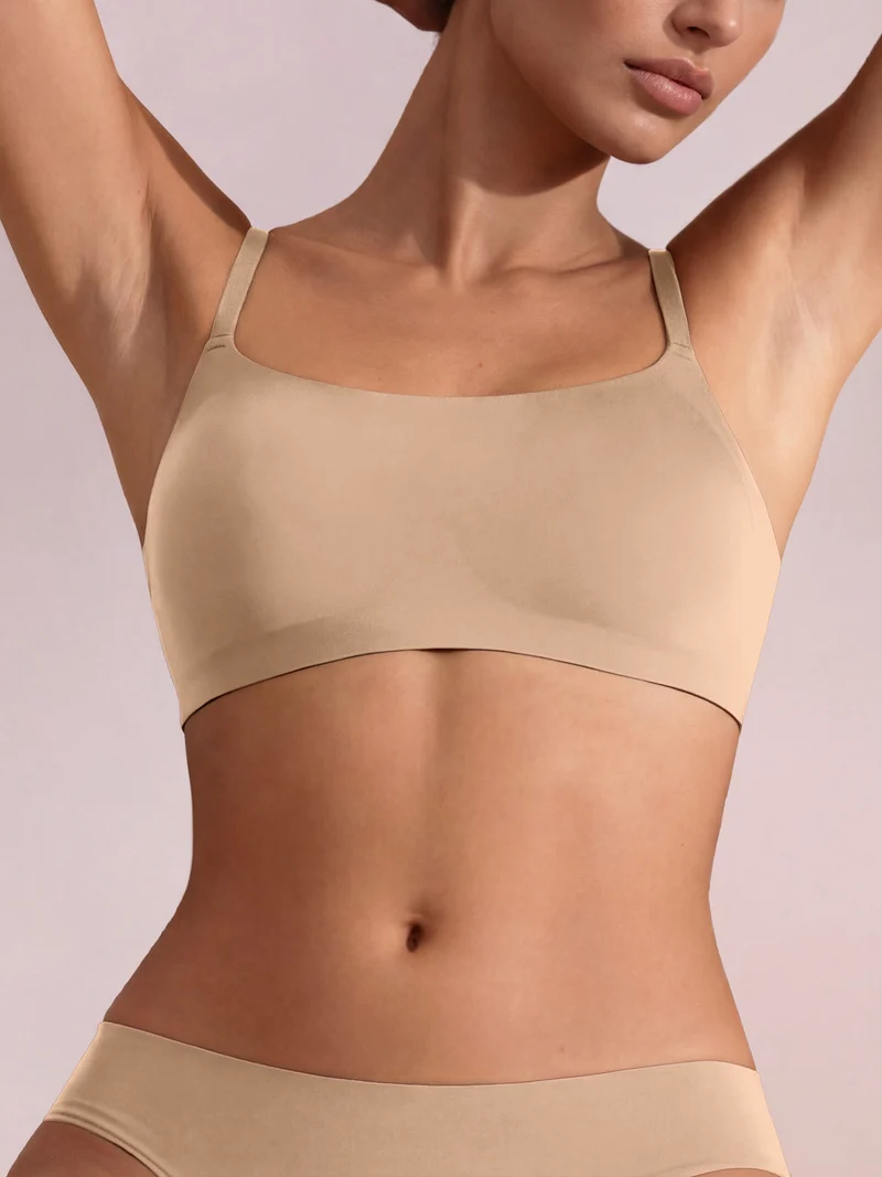 MICROFIT 01701 Brassiere imbottita senza ferretto COPPA B - beige
