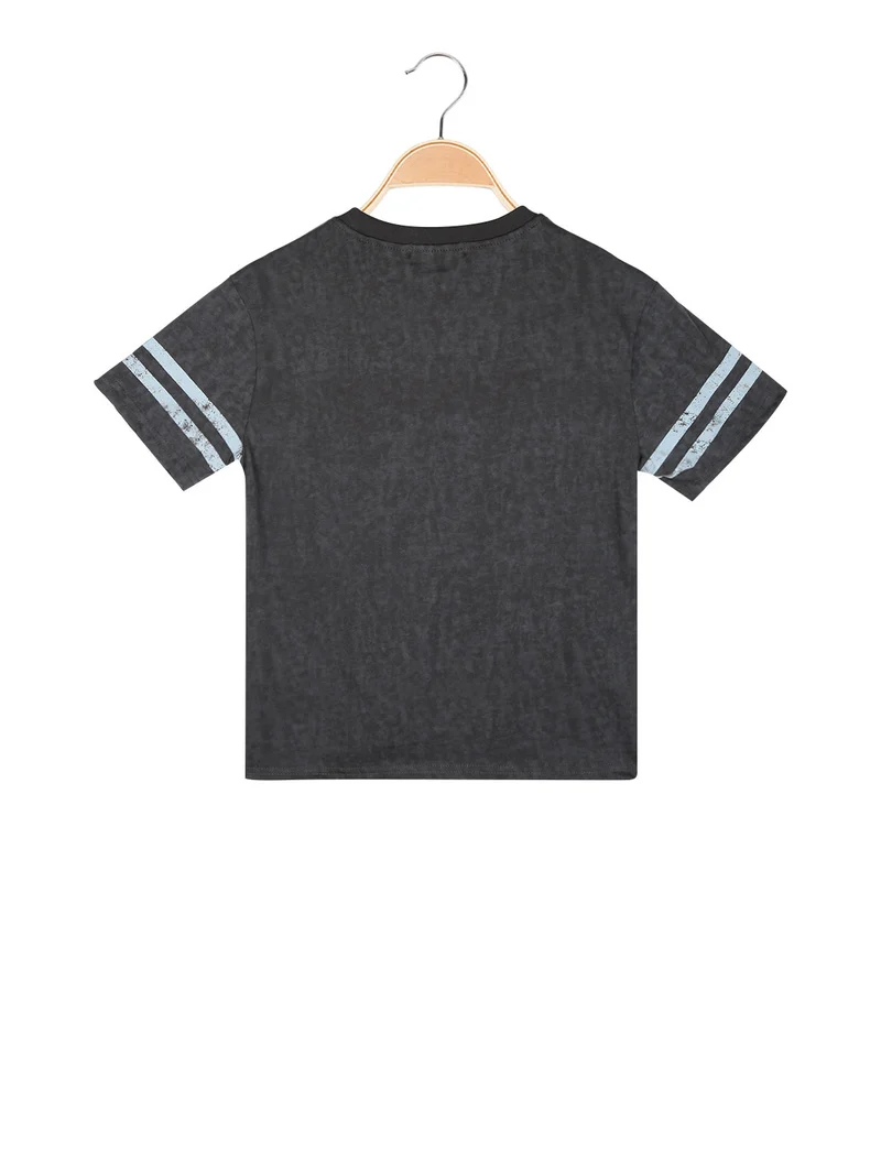 T-shirt bambino in cotone - antracite