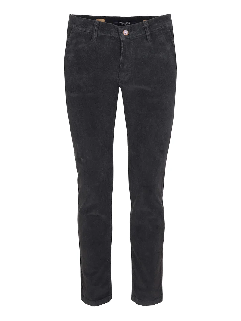 Pantaloni da uomo in velluto slim fit - grigio