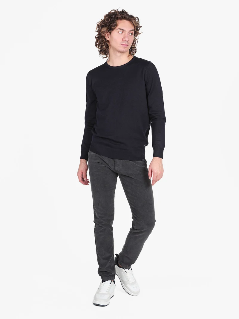 Pantaloni da uomo in velluto slim fit - grigio