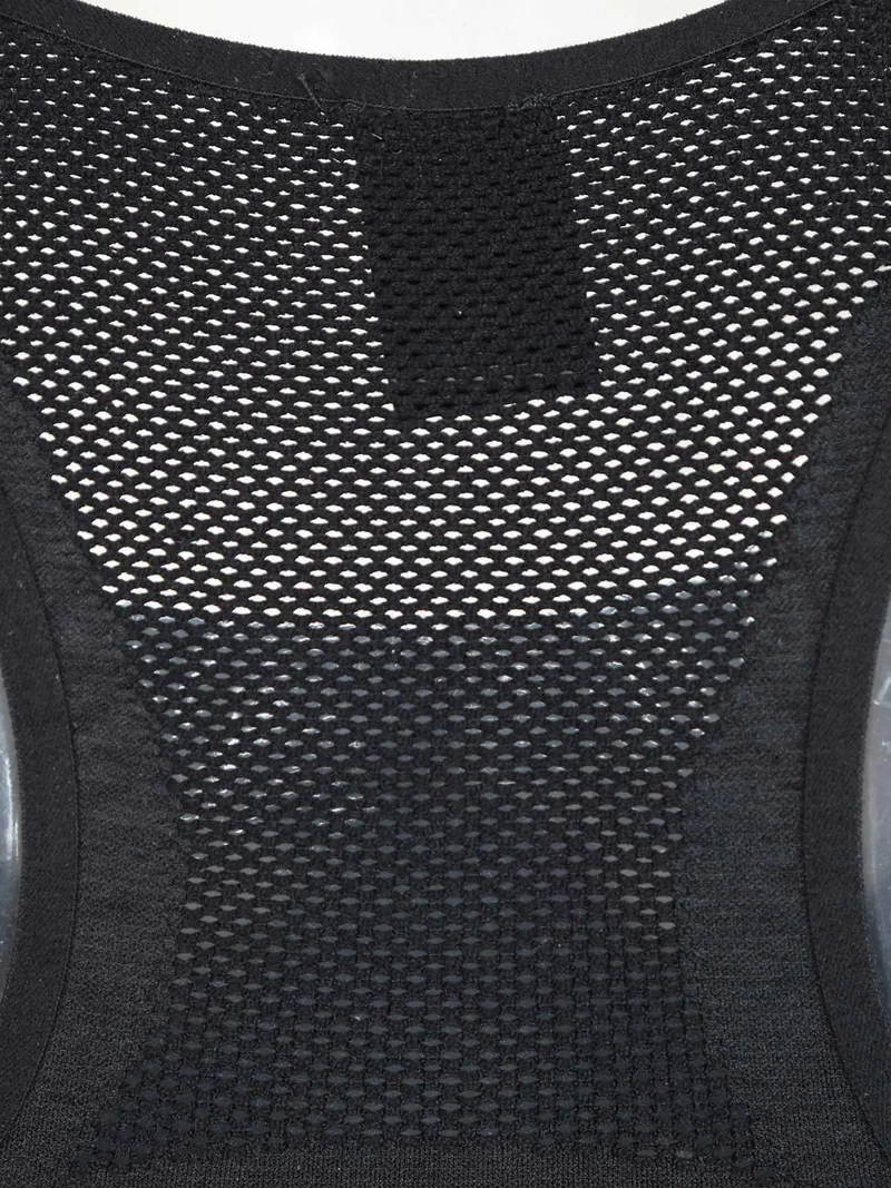 Top sportivo in microfibra - nero