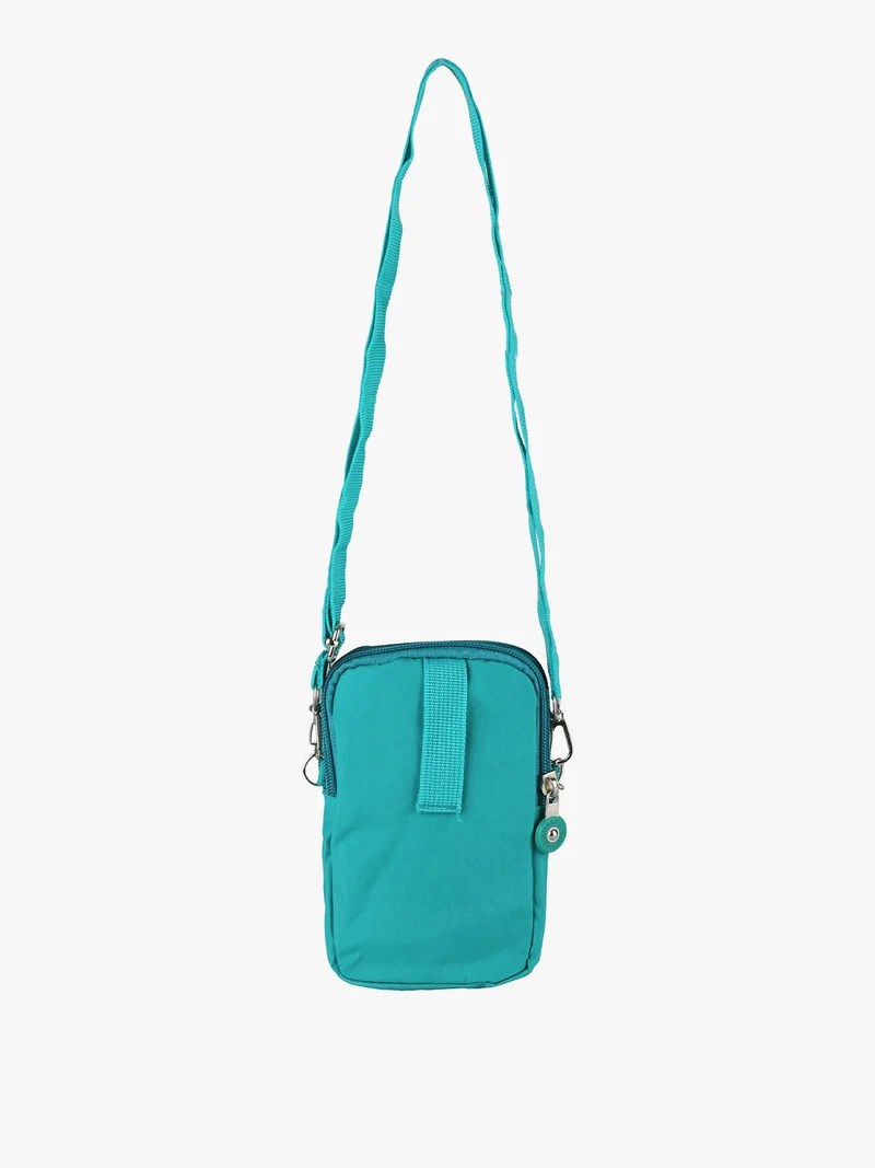 Mini borsello da donna a tracolla in nylon - turchese