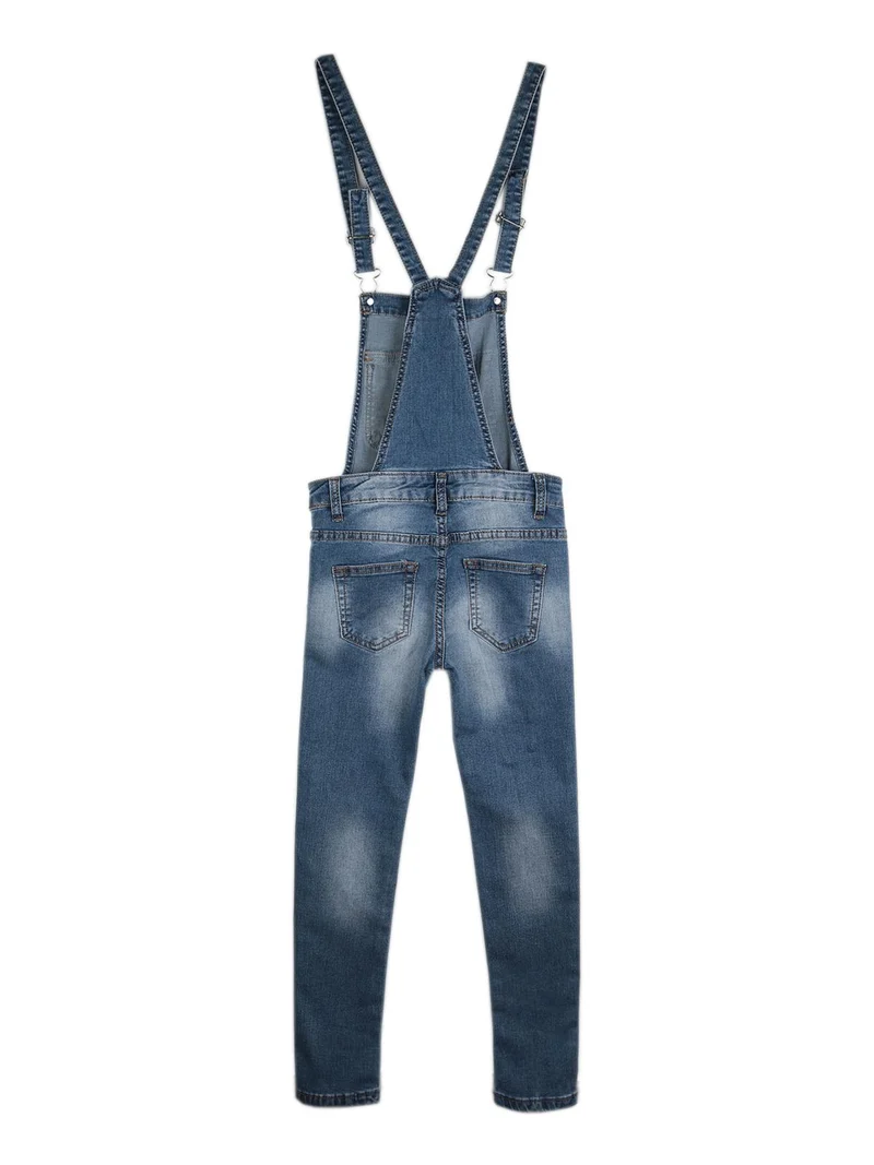 Salopette di jeans con borchie - jeans