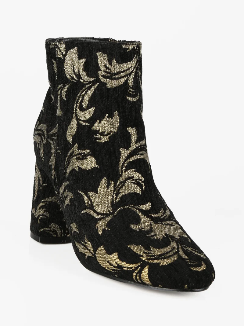 Stivaletti donna con stampe - nero