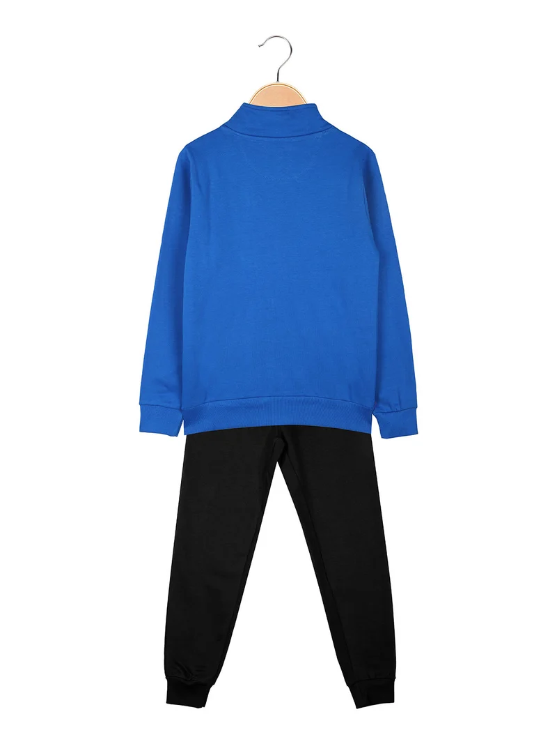 Completo tuta da bambino 2 pezzi con zip - blu
