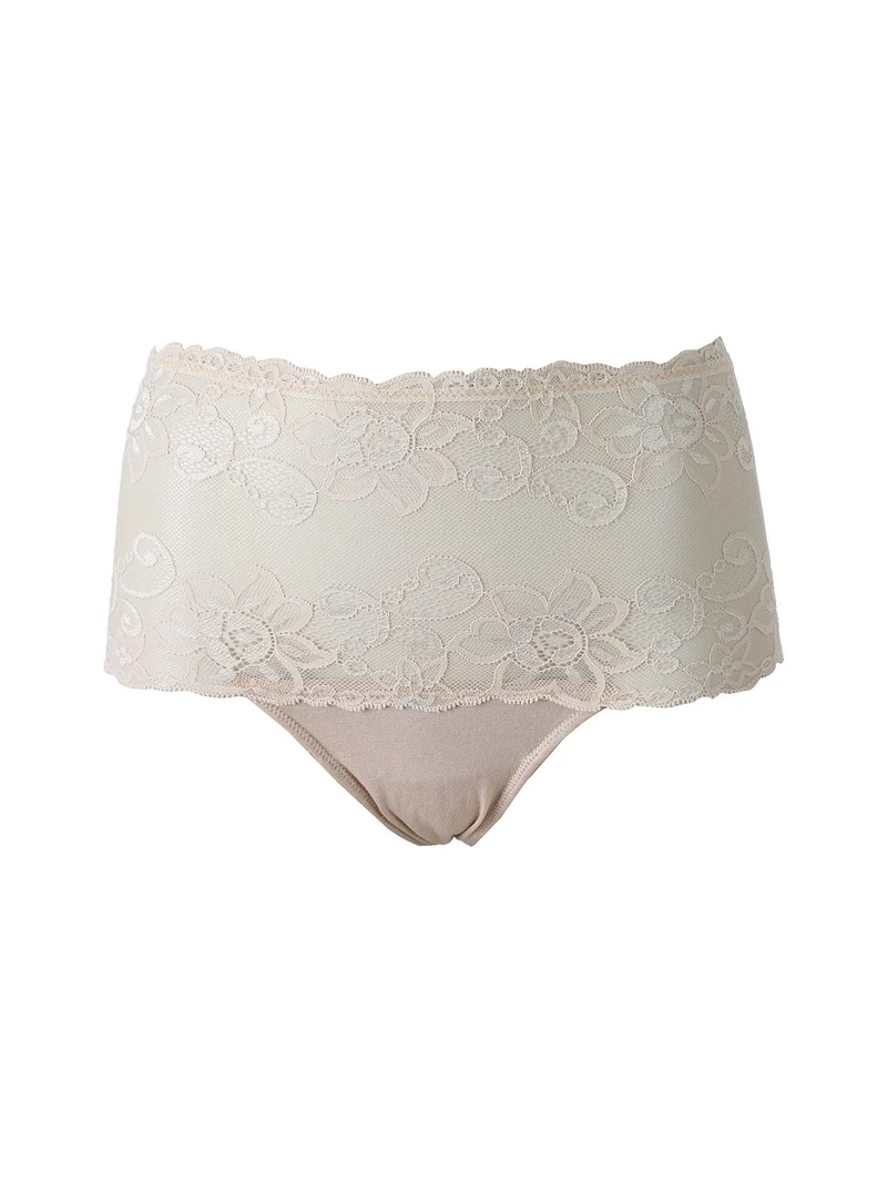 Panty donna con pizzo - cipria