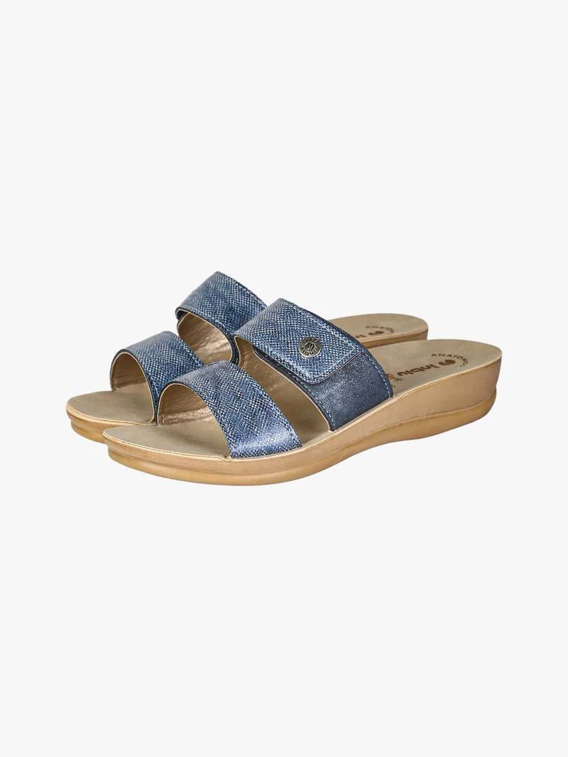 Ciabatte donna con cinturino a strappo - blu
