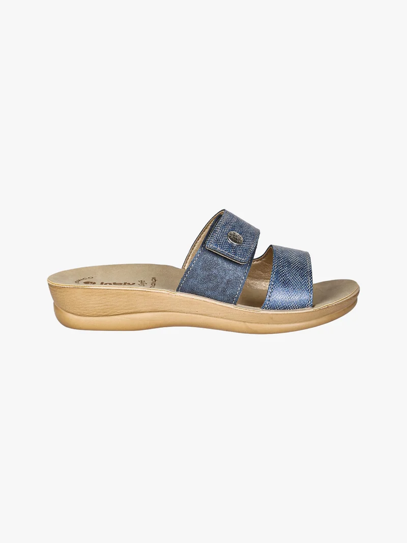 Ciabatte donna con cinturino a strappo - blu