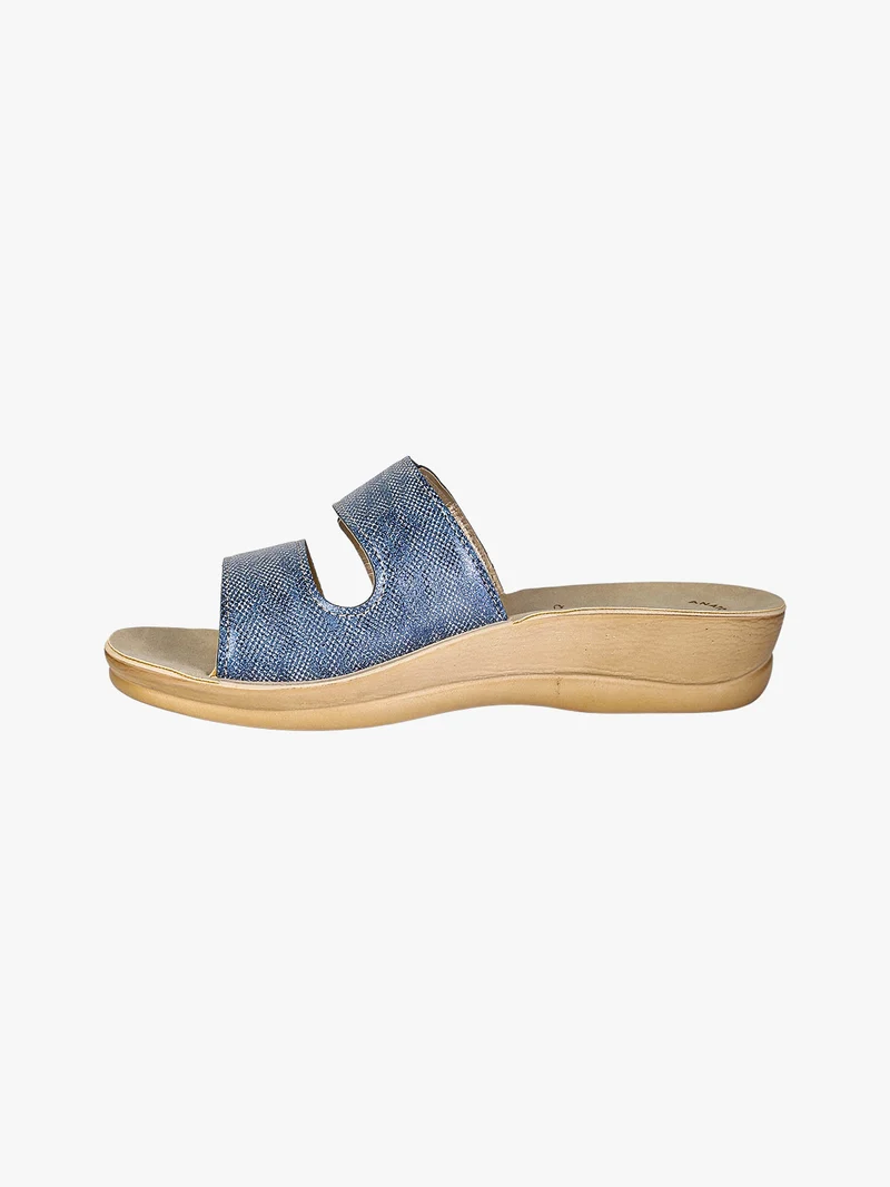 Ciabatte donna con cinturino a strappo - blu