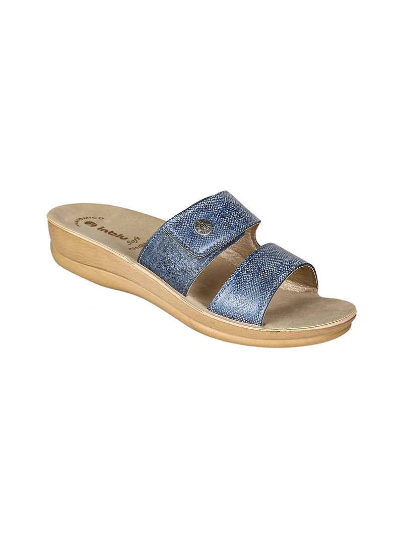 Ciabatte donna con cinturino a strappo - blu