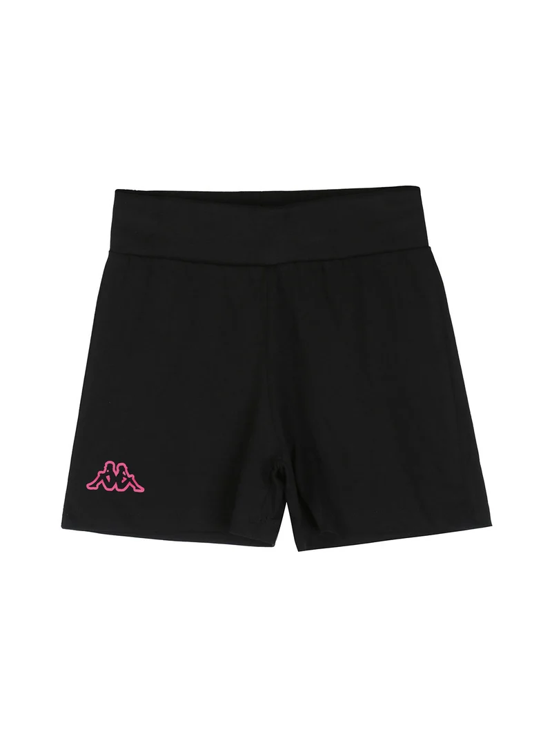 Completo corto da ragazza in cotone con t-shirt mimetica e shorts - giallo