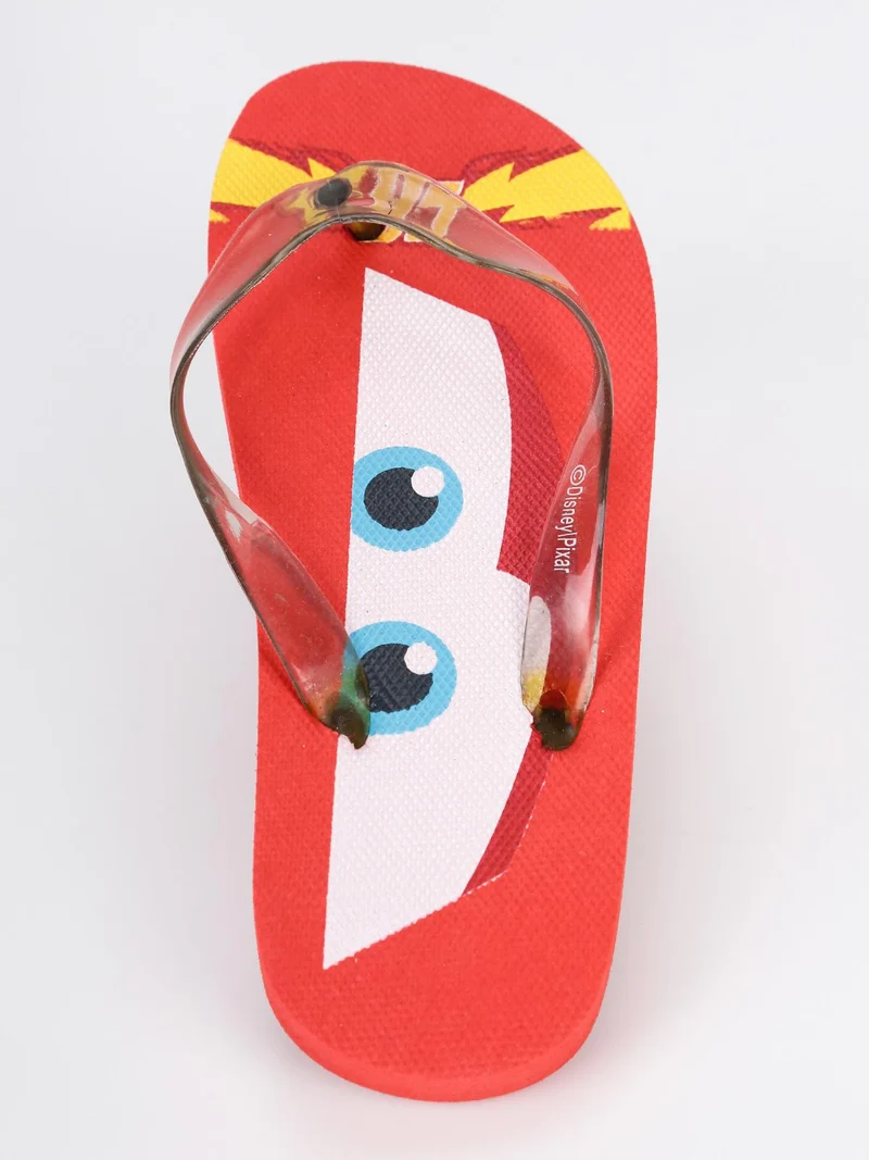Infradito in gomma con stampa cars - rosso