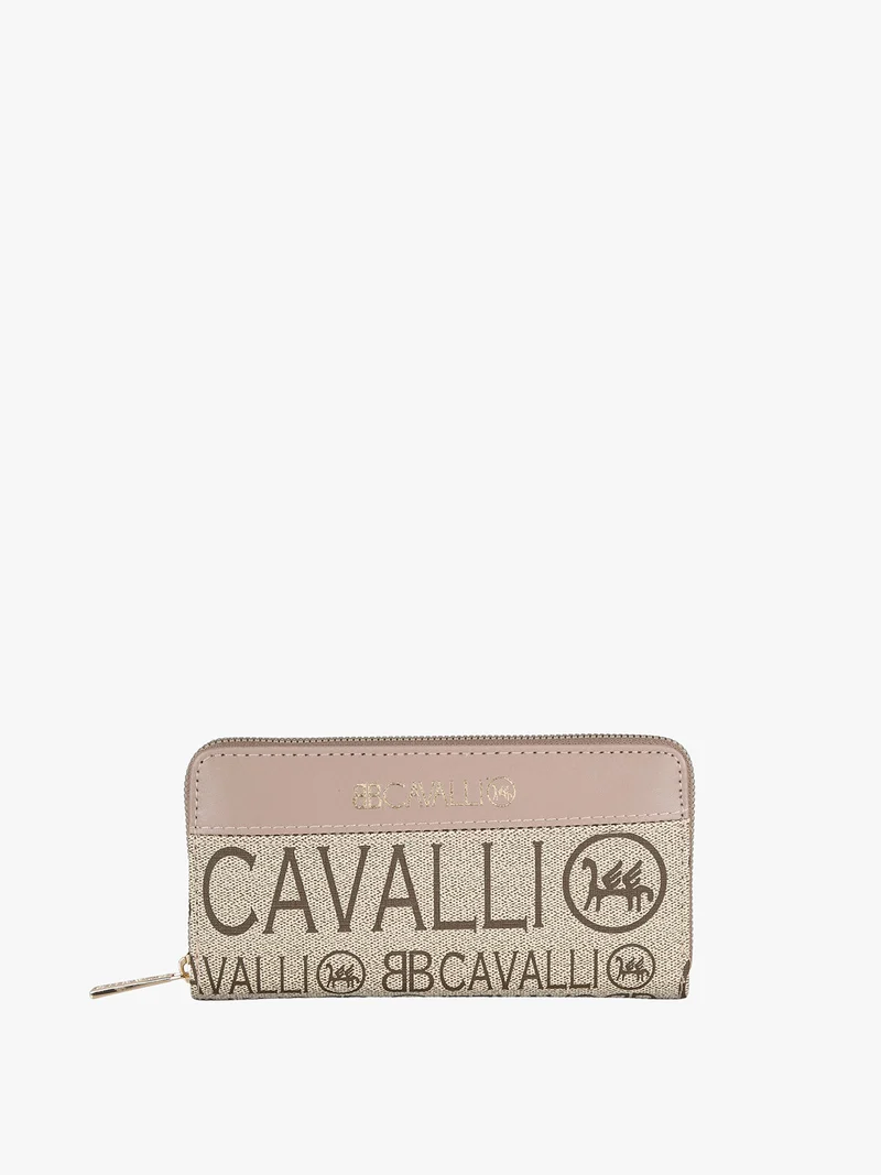 Portafoglio rettangolare da donna con stampe - taupe