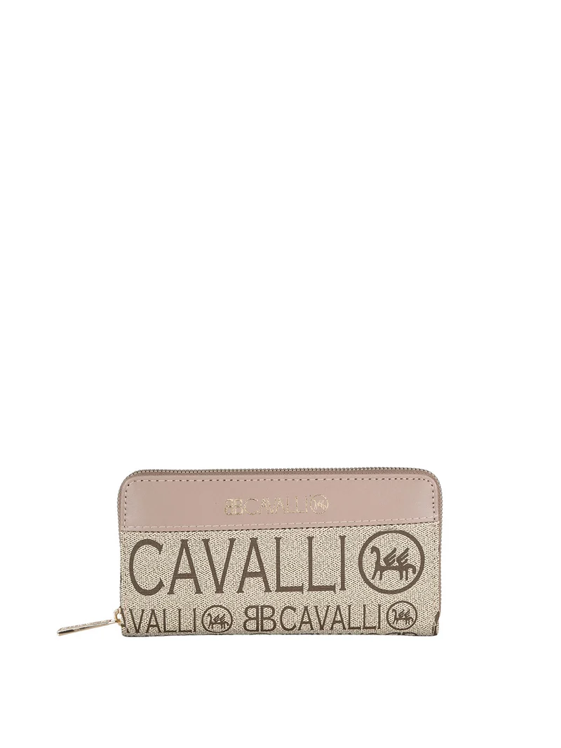 Portafoglio rettangolare da donna con stampe - taupe