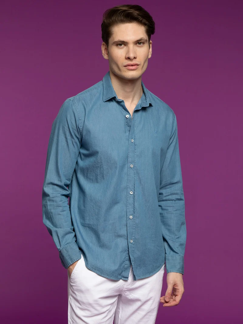 Camicia da uomo in jeans