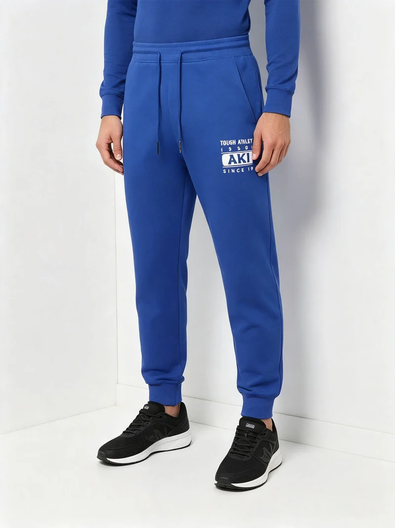 Pantaloni sportivi felpati da uomo - blu