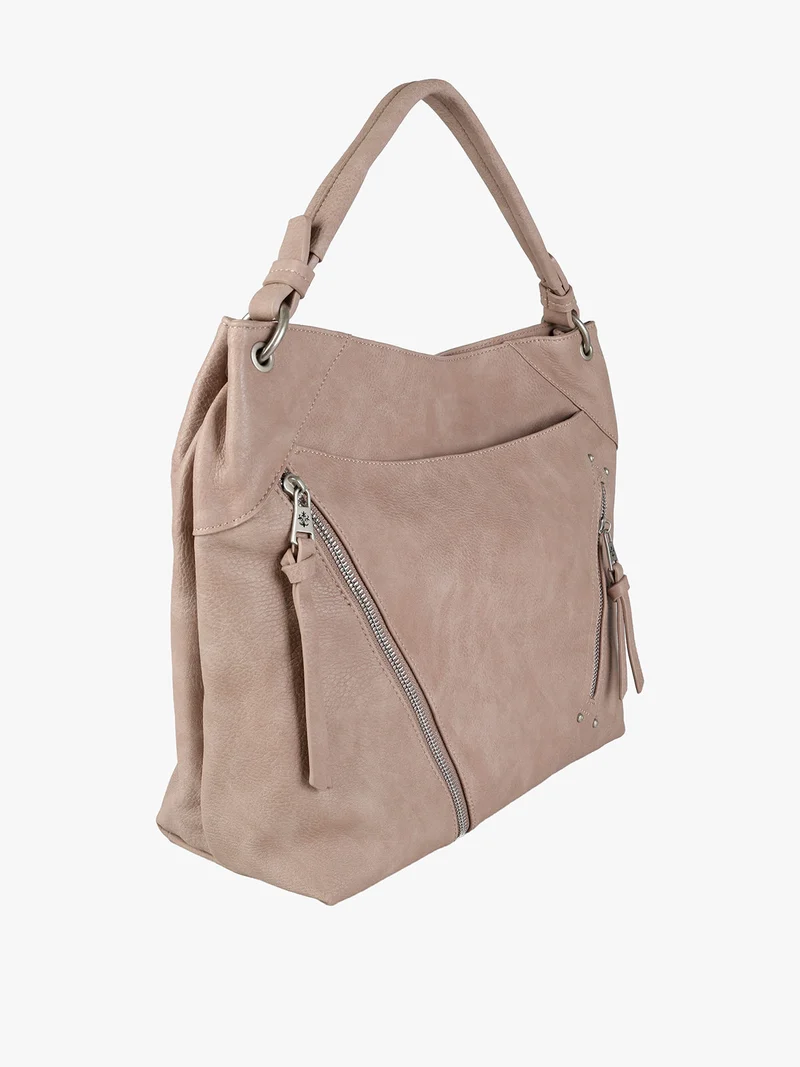 Borsa hobo da donna in ecopelle - apricot - albicocca