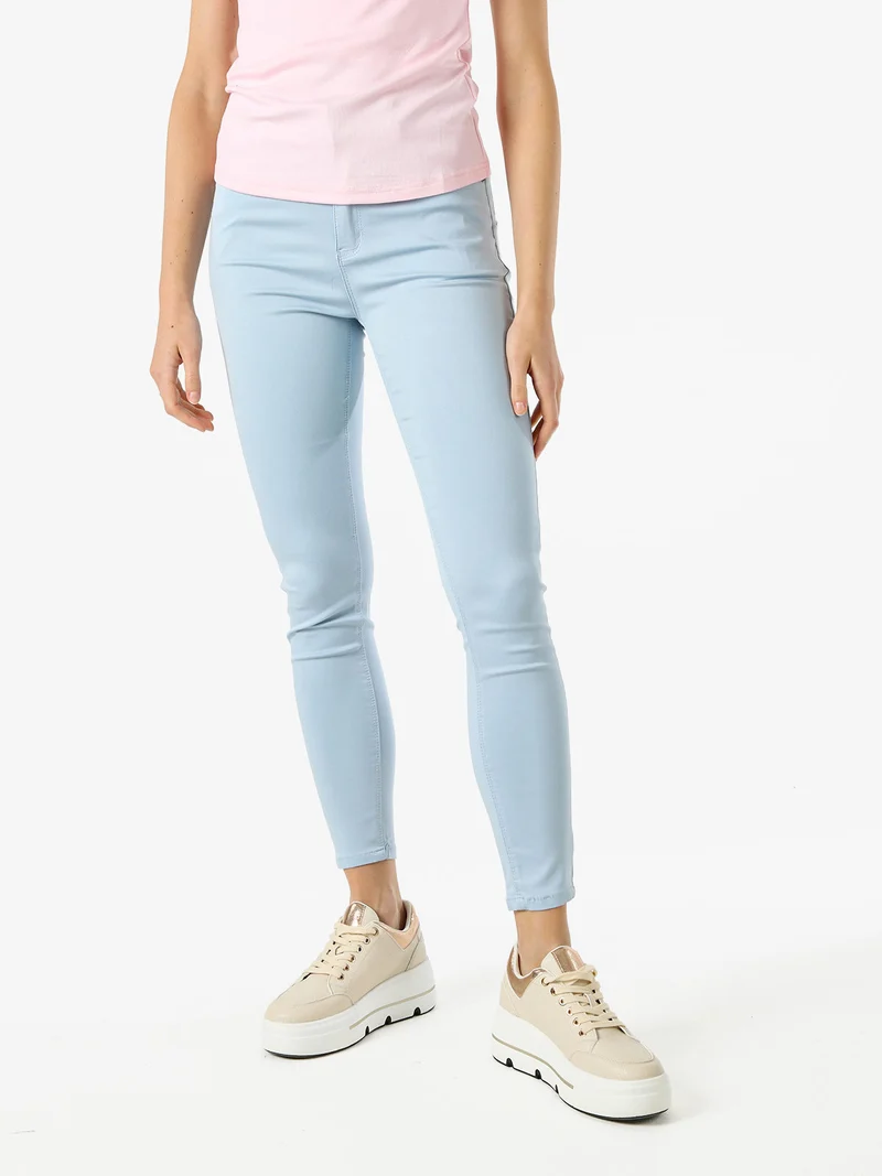 Pantaloni donna push-up - azzurro