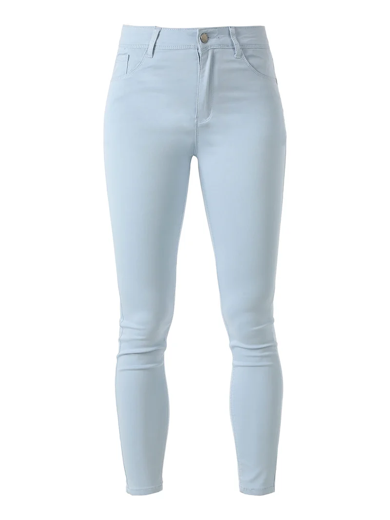 Pantaloni donna push-up - azzurro
